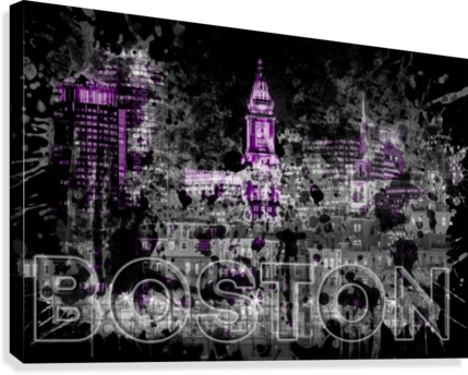 Pop Art Boston Skyline - Boston (429x344), Png Download