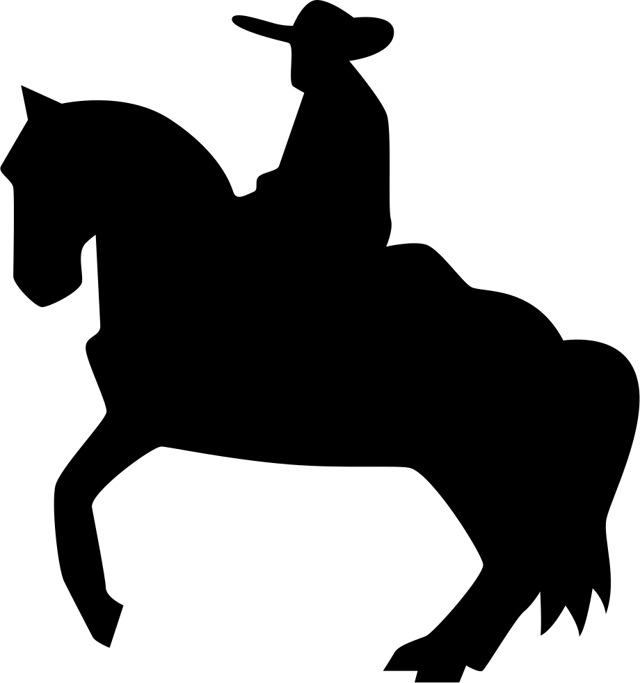 Man Riding On A Horse Silhouette Of Flamenco Comments - Hombre Montando Caballo Silueta (920x981), Png Download
