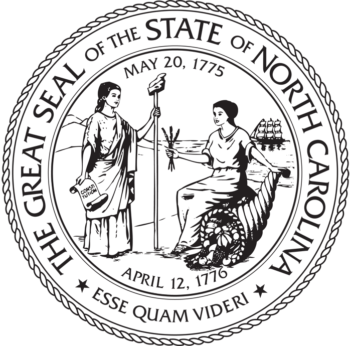 Final Nc Seal Black - North Carolina Seal Png (700x690), Png Download
