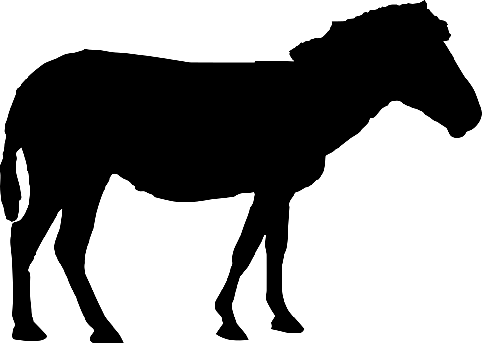 Horse Silhouette - - Horse Standing Silhouette (981x699), Png Download