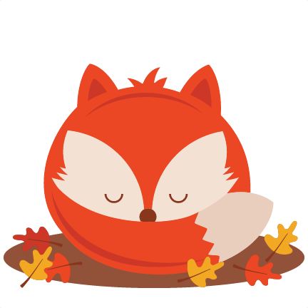 Sleeping Fall Fox Svg Scrapbook Cut File Cute Clipart - Cute Fall Clipart (432x432), Png Download