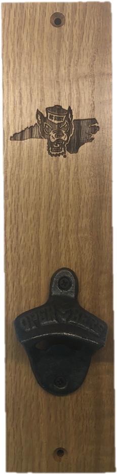 Nc State Wolfpack Authentic Barrel Wolfhead State Outline - Plank (1024x1024), Png Download