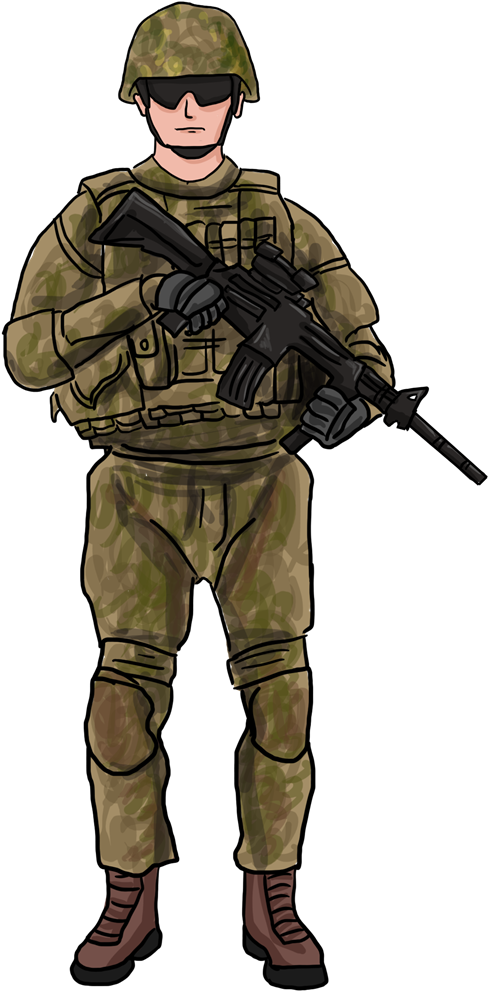 Soldier Clipart (600x1069), Png Download