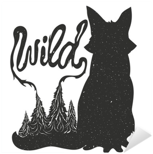 Sitting Fox Silhouette - Fox Silhouette Sitting (400x400), Png Download