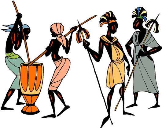 Indian Classical Dance Clipart - Tribes Clip Art (530x420), Png Download