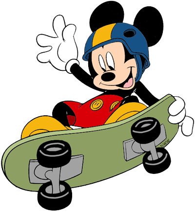 Mickey Mouse Clip Art 7 Disney Clip Art Galore - Mickey Mouse Skate Png (400x436), Png Download
