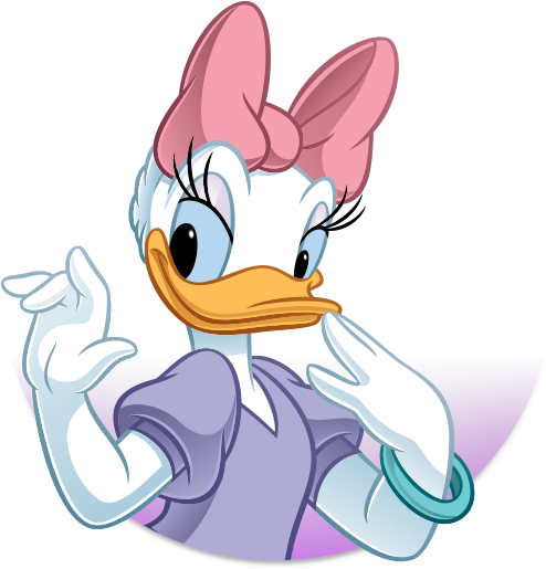 Mickey Mouse Clubhouse Characters Faces Clipart Panda - Girl Duck Mickey Mouse (600x600), Png Download
