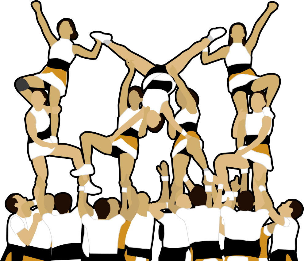 Cheer Dance Clipart 3 By Kevin - Cheer Dance Clipart Png (991x850), Png Download