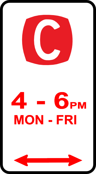 Free Vector Sign Clearway Clip Art - Clear Way Sign (330x599), Png Download