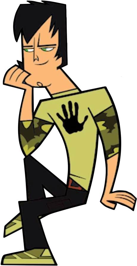 Trent Sitting - Total Drama Island Trent (523x977), Png Download