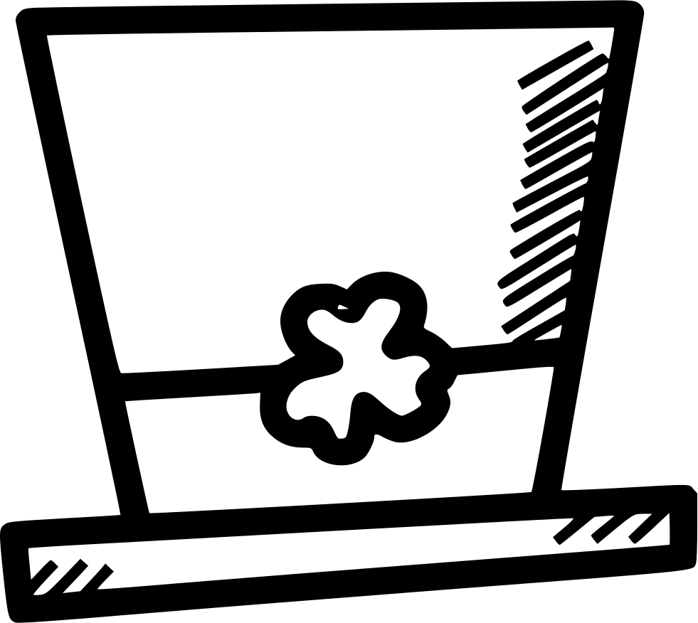 Leprechaun Hat Irish Shamrock (981x876), Png Download