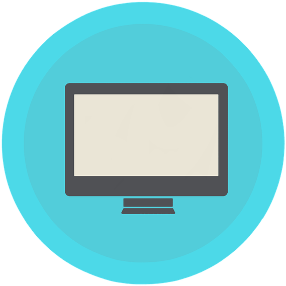 Screen Clipart Tv Icon - Stiker Tv (720x720), Png Download