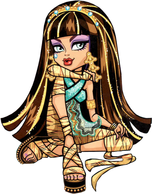 Cleo Sitting - Monster High Cleo De Nile Png (540x690), Png Download