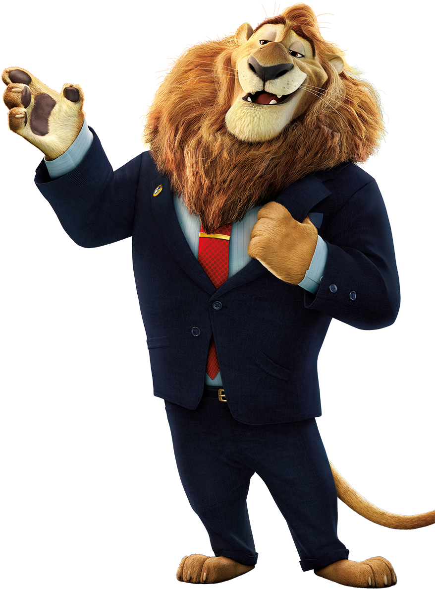 Zootopia Prefeito Leãonardo - Lion In Zootopia (890x1200), Png Download