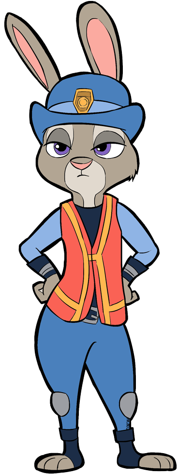 Disney Zootopia Clip Art Image - Zootopia Judy Hopps Clipart (375x999), Png Download