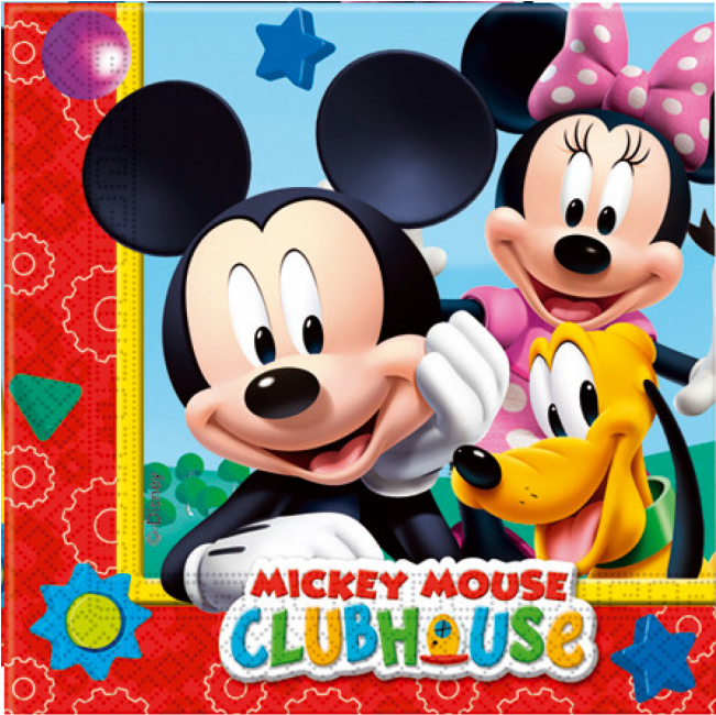 Mickey Mouse Clubhouse Napkins 33cm X 33cm - Mickey Mouse Clubhouse Party Supplies Cups (650x1039), Png Download