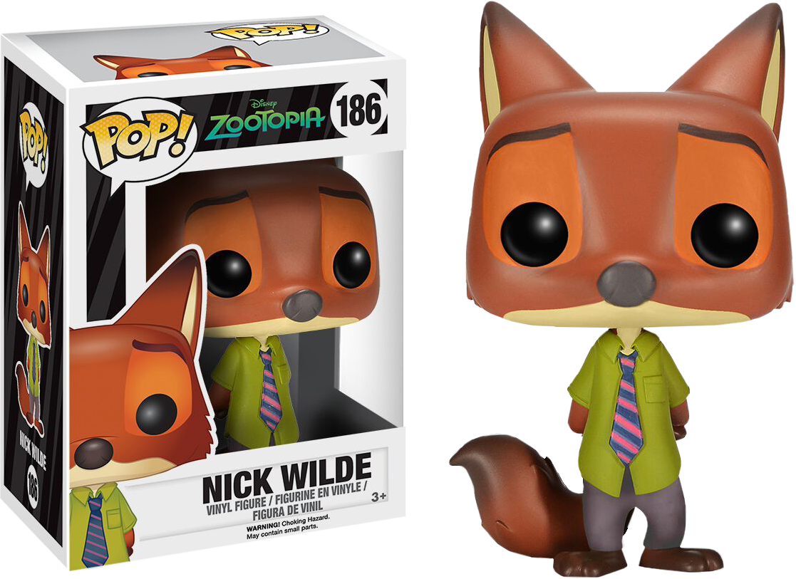 Zootopia Funko Pop Nick Wilde - Nick Wilde Funko Pop (479x349), Png Download