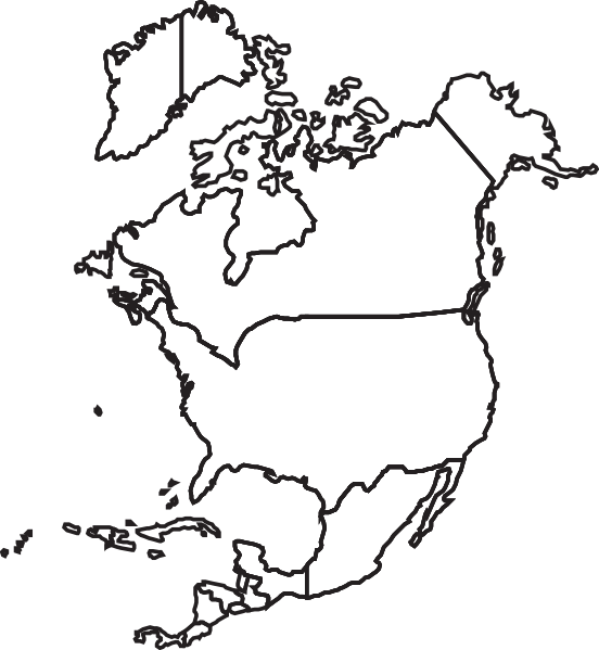 North America Map Clip Art At Clker Com Vector Clip - Map (552x599), Png Download