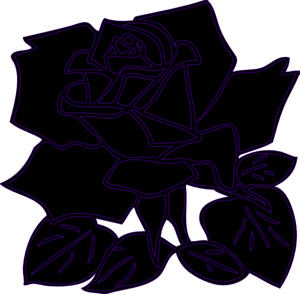 Black Rose Clip Art - Black Rose Clip Art Transparent (600x589), Png Download