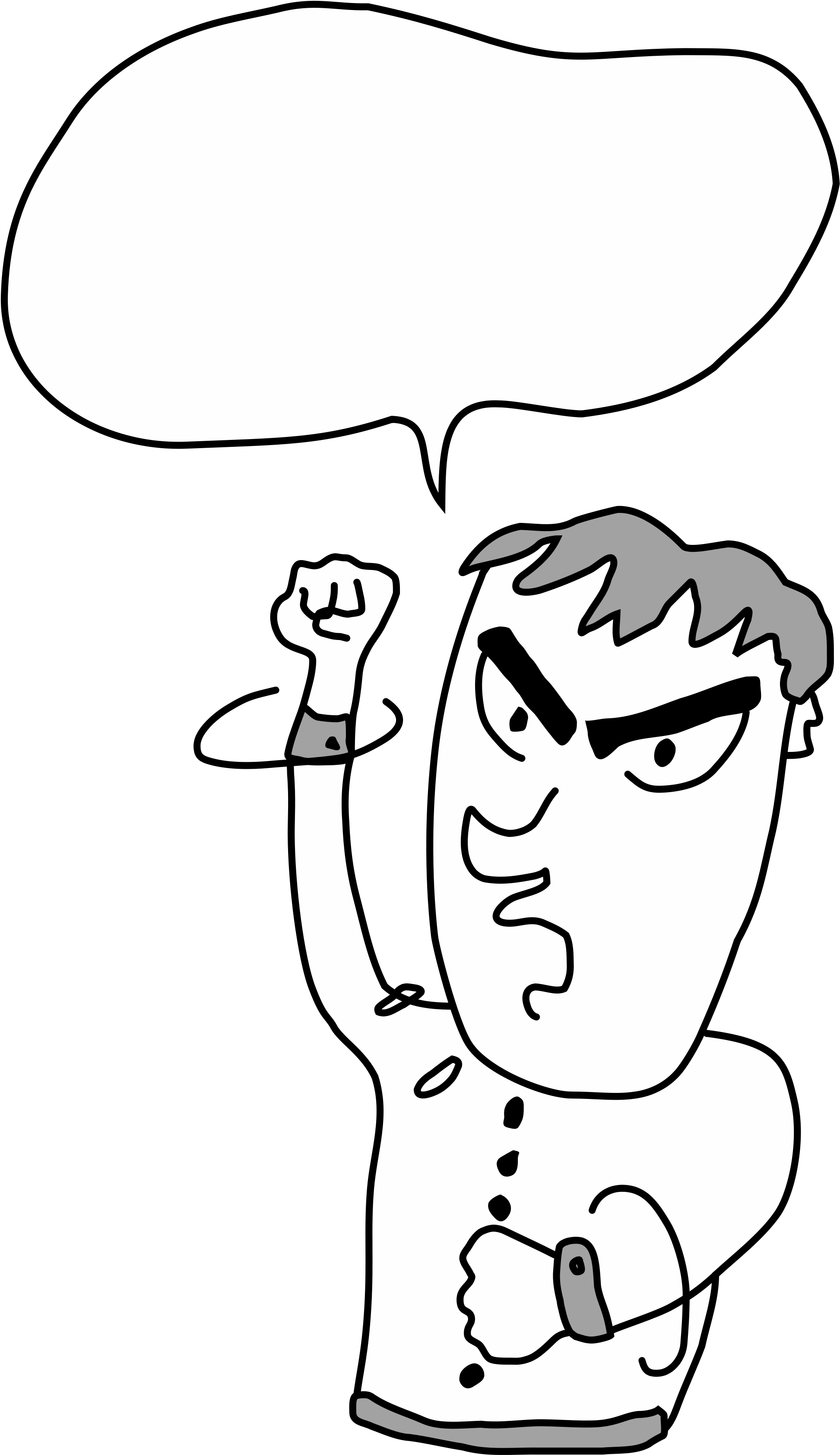 Angry Man Drawing At Getdrawings - Manajemen Kesan (2000x3429), Png Download