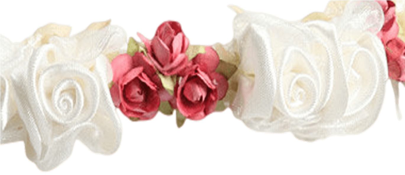 Dusty Rose Silk & Satin Floral Crown Wreath Girls Rachel's - Flower (1368x855), Png Download
