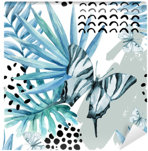 Watercolor Graphical Illustration - Ombre Home Bahati Butterfly Wall Art (400x400), Png Download