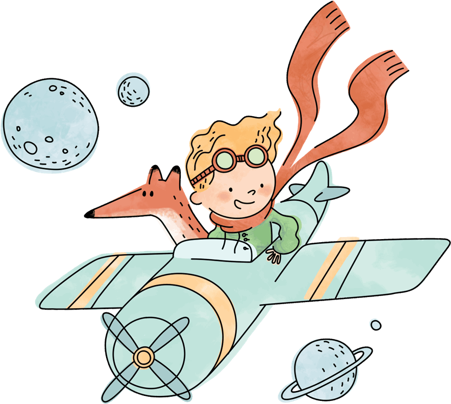 Piccolo Principe Png - Piccolo Principe Adesivi Murali (892x892), Png Download