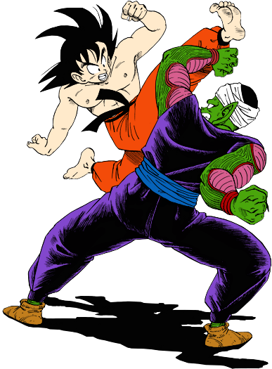 Banner Black And White Stock By Kuroichigo The Lilty - Goku Vs Piccolo Png (500x580), Png Download