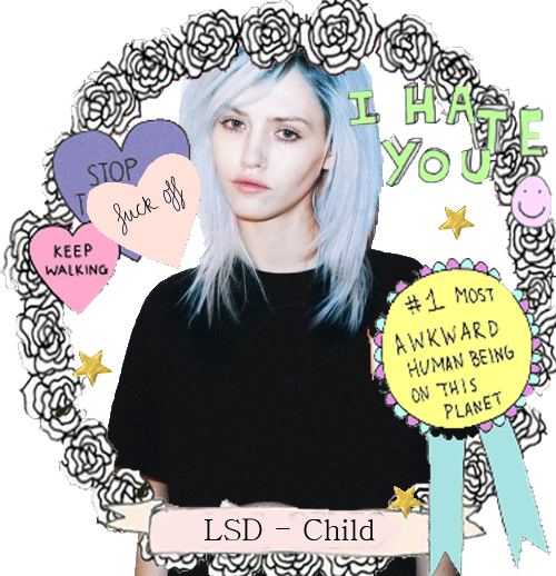 Banner, Girl, Grunge, Hate, Pale, Pastel, Pastel Goth, - Soft Grunge (500x518), Png Download