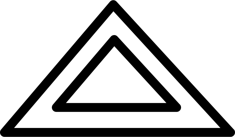 Triangular Shape Outline Svg Png Icon Free Download - Clip Art (980x574), Png Download