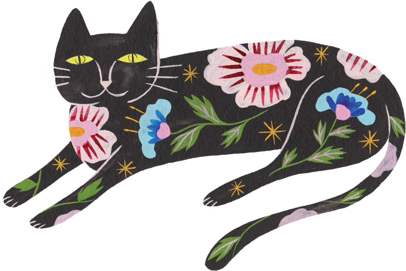 Flower Cat - Cartoon (2048x2048), Png Download