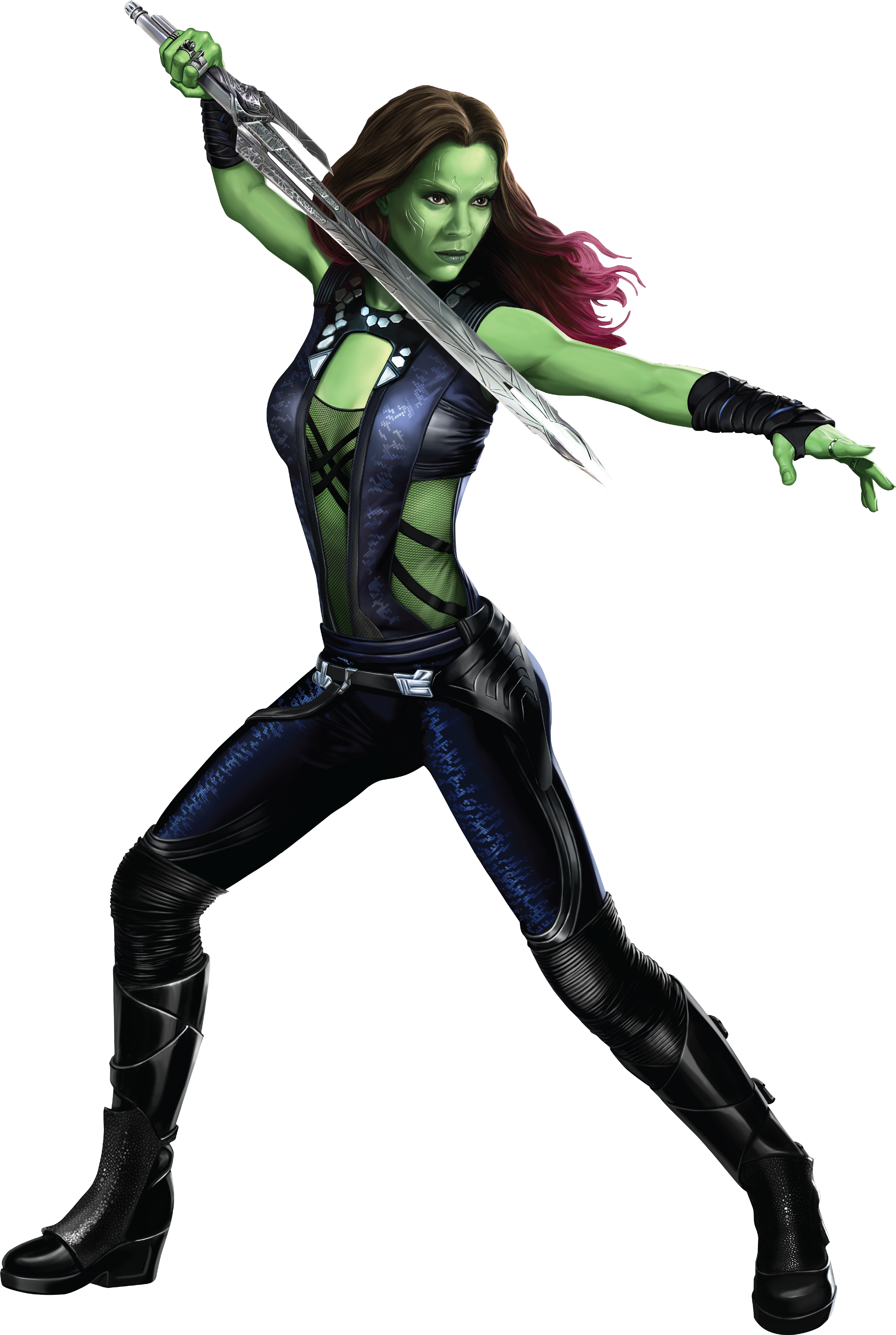 Guardians Of The Galaxy Png Clipart - Gamora Guardians Of The Galaxy Png (3317x4923), Png Download