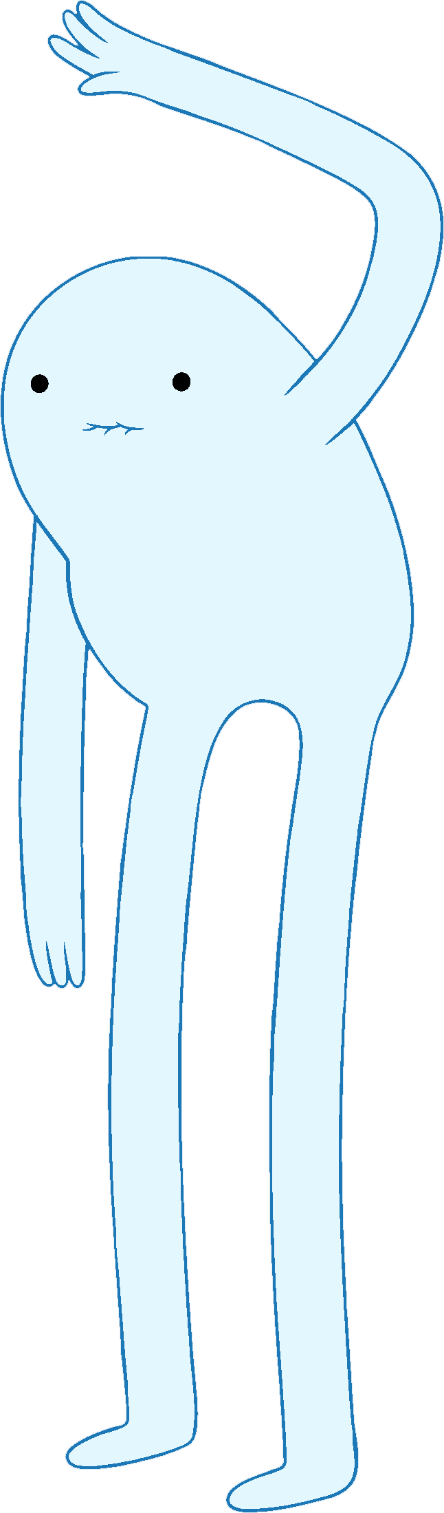 Snow Golem Trans - Hombre De Nieve Hora De Aventura (646x2199), Png Download