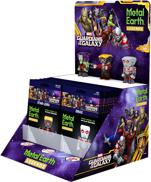 Picture Of Legends Guardians Of The Galaxy Prepack - Metal Earth Guardians Of The Galaxy (568x620), Png Download