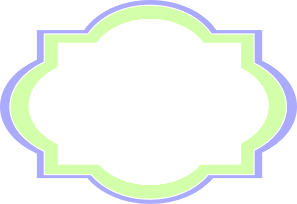 Decorative Shapes Clipart - Free Transparent Text Frames (600x413), Png Download