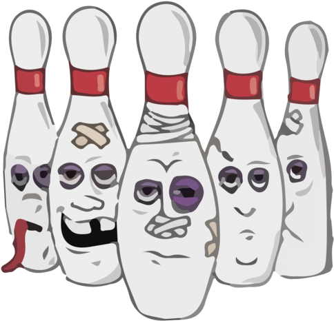 Jpg Black And White Download Bowling Clipart Funny - Funny Cartoon Ten Pin Bowling (500x500), Png Download