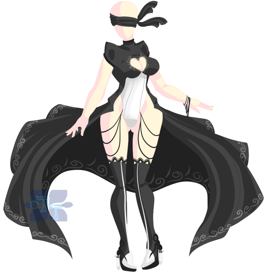 Automata Theme Clothing Auction Closed By Totallytits - Nier Automata Clothes Off (884x903), Png Download