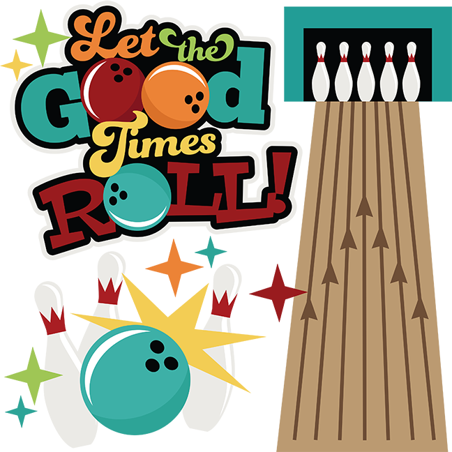 Halloween Bowling Clipart - Let The Good Times Roll Bowling (648x648), Png Download
