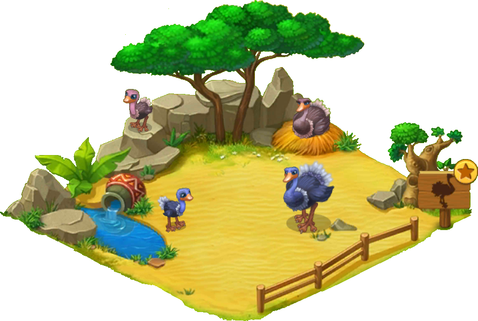 Ostrich Enclosure (962x646), Png Download