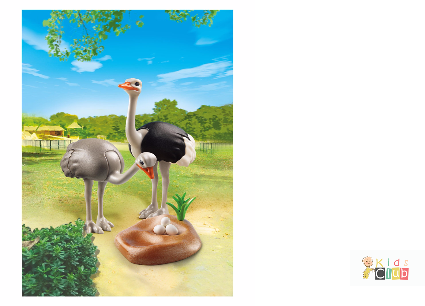 Ostrich Clipart Playmobil - Playmobil 6646 Ostriches With Nest (1920x984), Png Download