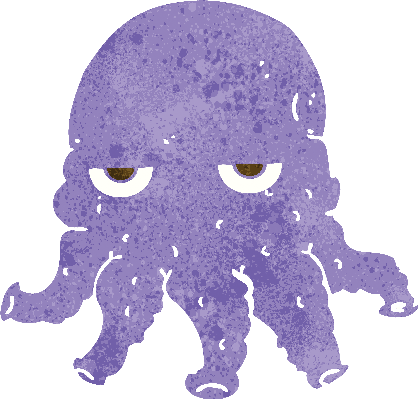 Purple Clipart Squid - Stock Photography (418x399), Png Download