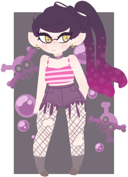 Purple Looks So Good On Her - Cartoon (500x600), Png Download