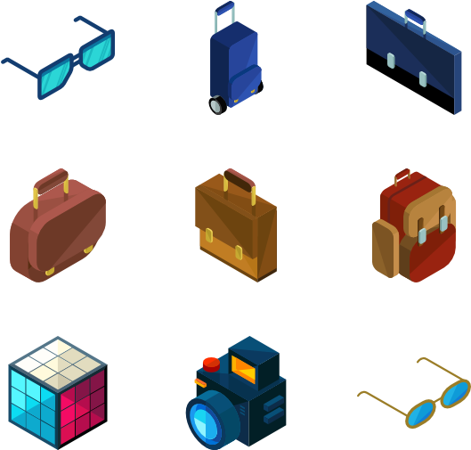 Isometric Objects - Isometric Projection (600x564), Png Download