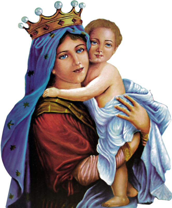María Del Rosario - Mary And Jesus Png (711x800), Png Download