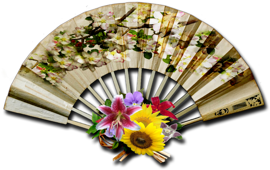 Vintage Objects Png Picture - Japanese Fan (900x563), Png Download
