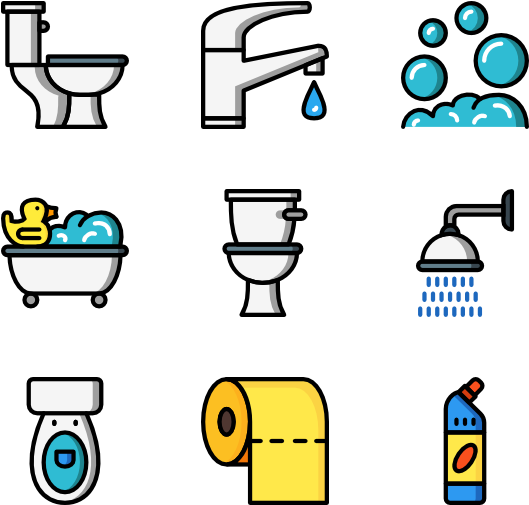 Bathroom Objects - Drawing (600x564), Png Download