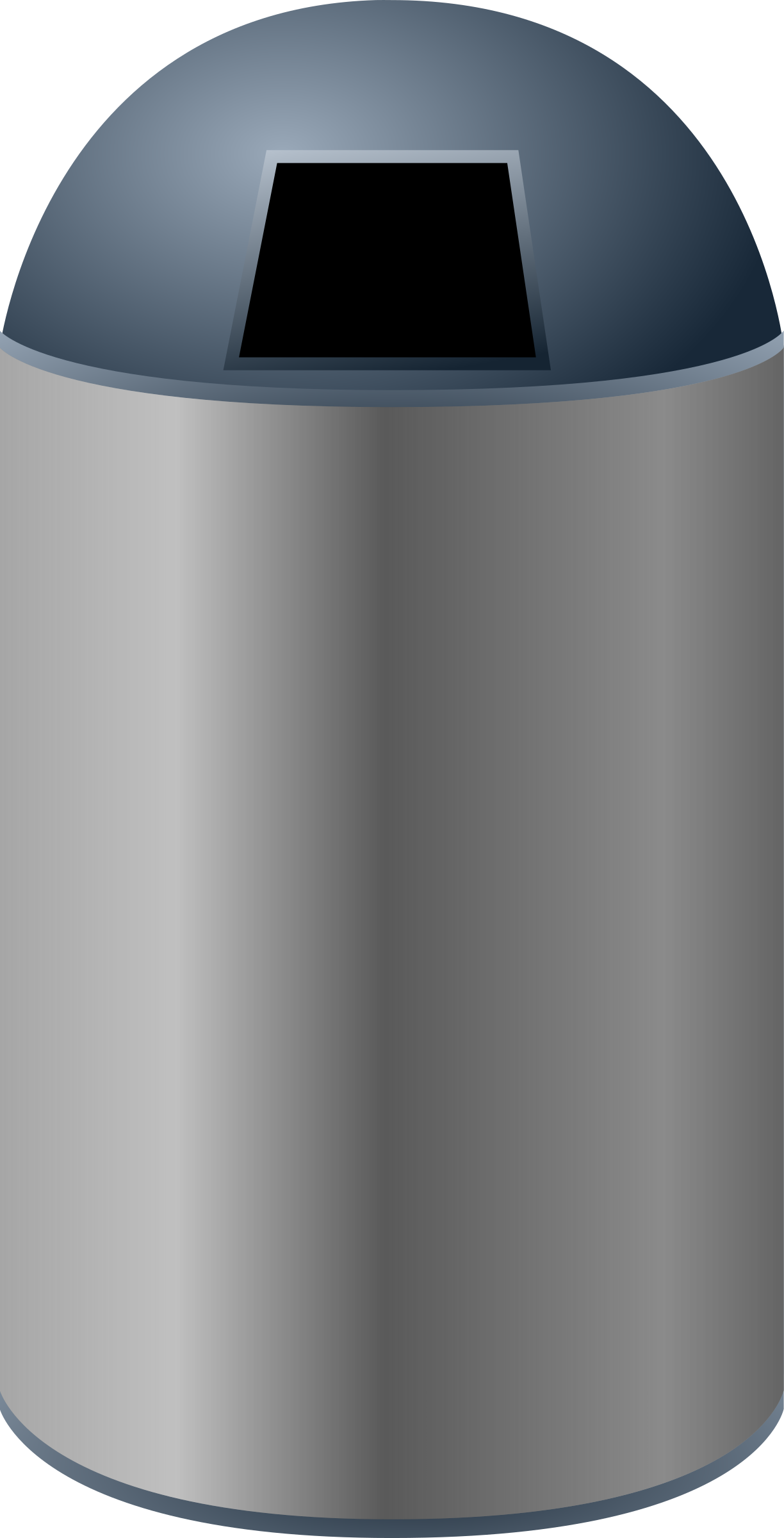 Big Image Open Garbage Can Png - Trash Bin Clip Art Free (1224x2400), Png Download