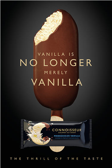 Connoisseur Ice Cream Ad - Connosseuir Icecream Poster (1024x563), Png Download