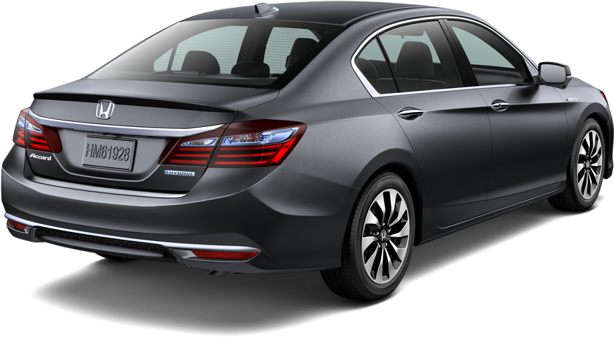 2017 Honda Accord Hybrid Rear Angle - Honda Accord (1800x500), Png Download