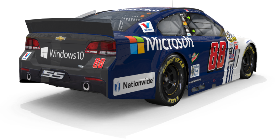 Nascar - Back Of A Nascar (889x667), Png Download